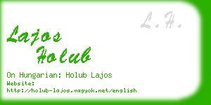 lajos holub business card